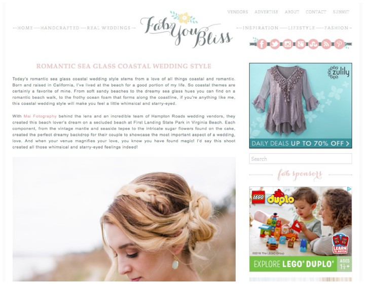 Coastal Romantic Wedding Inspiration is published by Fab You Bliss