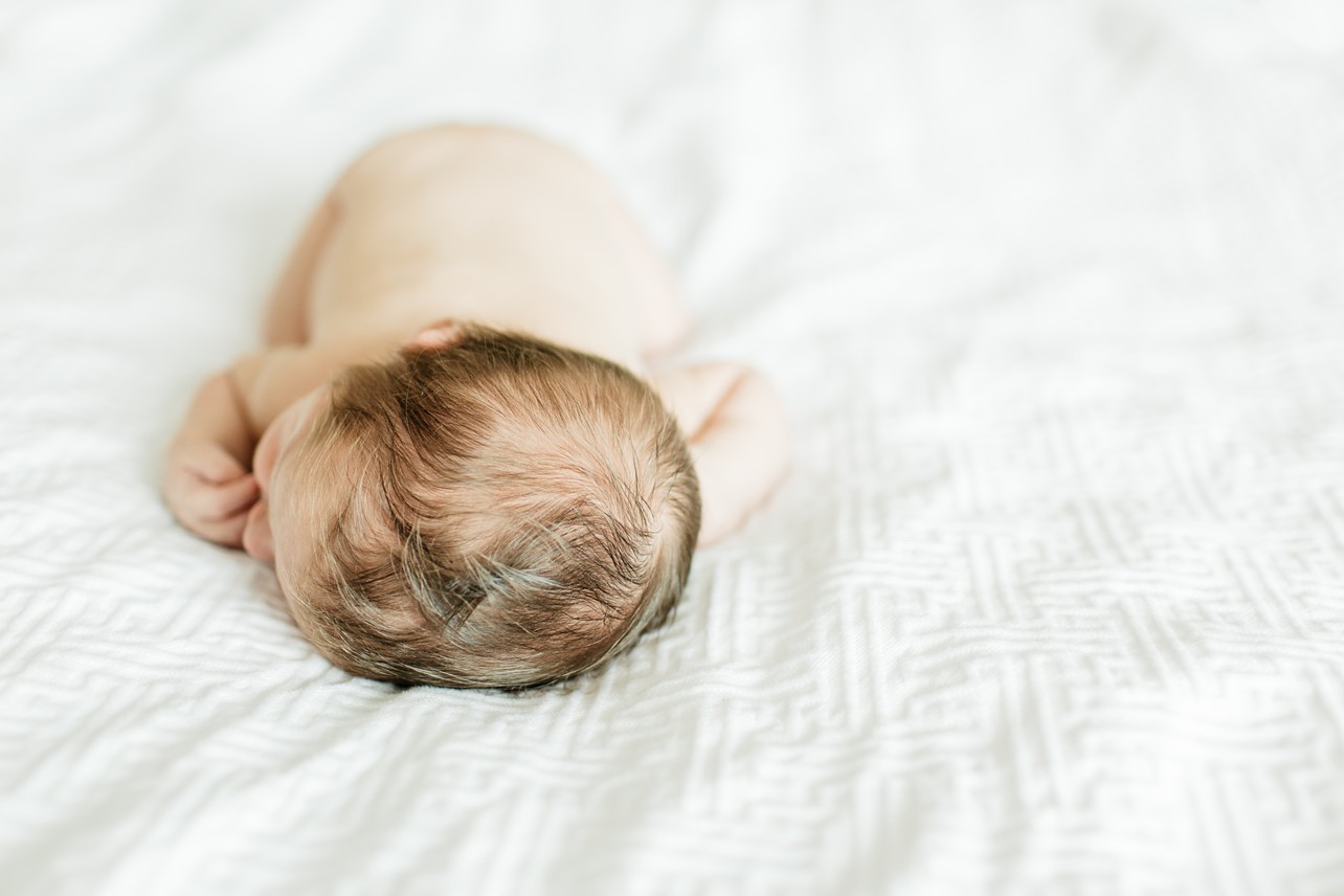 Newborn lifestyle session - newborn is sleeping